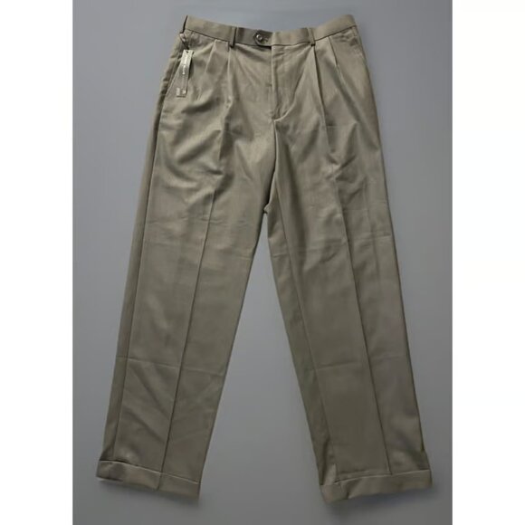 Perry Ellis America Pants Trousers Dress Pleated Gray New NWT 36x32 - Picture 1 of 3